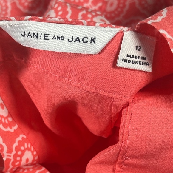 Janie and Jack Coral White Wide Leg Sleeveless Jumpsuit Romper size 12 - Picture 6 of 16